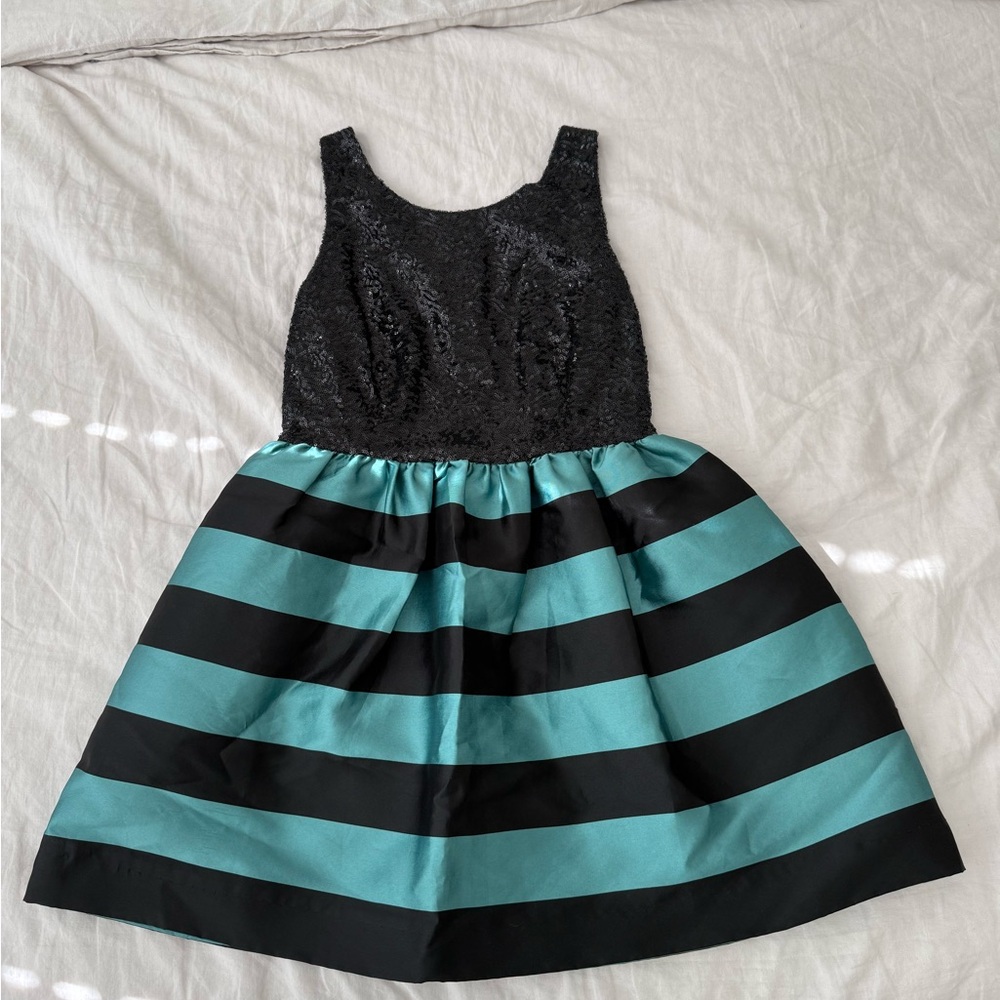 Anthropologie Black and Teal dress